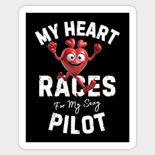 My Heart Races - Pilot Sticker